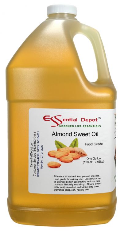 Almond Sweet Oil - 1 Gallon (8 lbs) - Food Grade - Non GMO - No