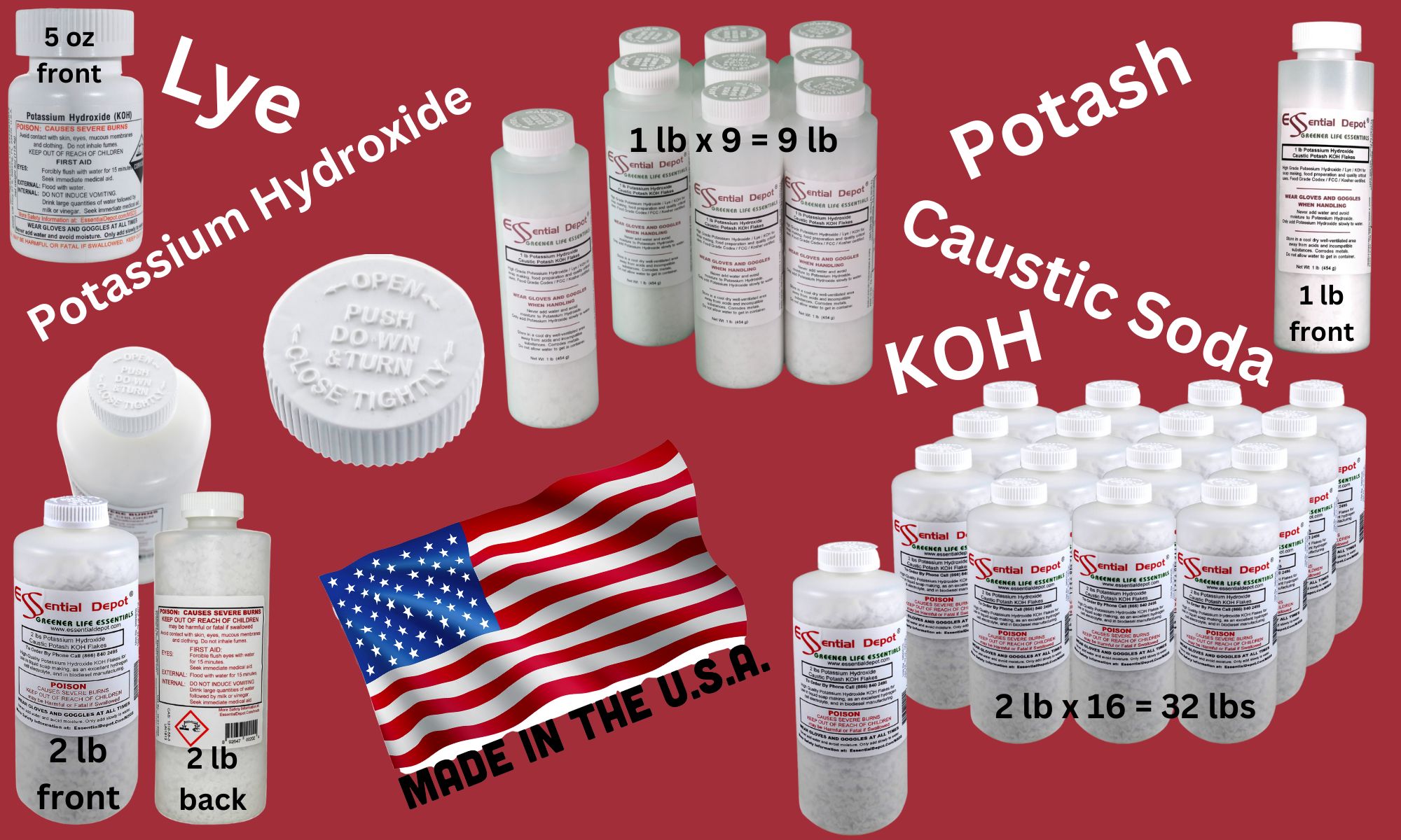 Potassium Hydroxide KOH 10%, 15mL ( Buy 1 get one free)